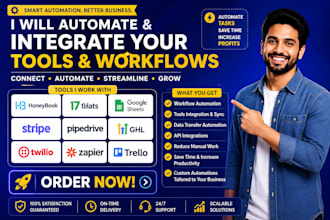 automate honeybook 17hats googlesheet stripe pipedrive ghi twilio zapier trello