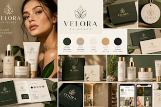 design luxury brand identity, logo, branding kit and complete brand guidelines
