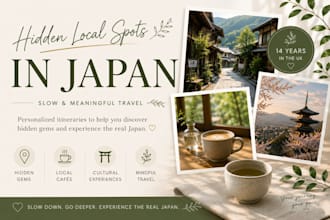 create a personalized slow travel itinerary for japan