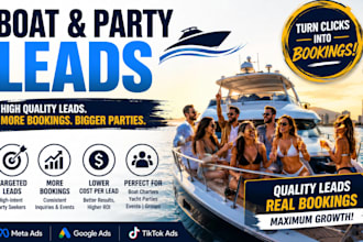 boat party leads yacht party leads boat charter leads travel leads google ads