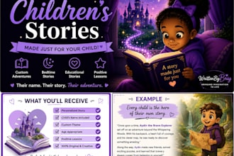 write personalized childrens books and custom stories