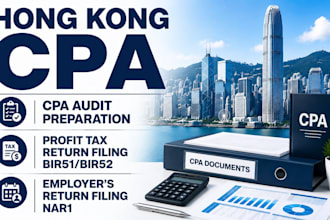be your hong kong cpa to provide hong kong accounting, audit, tax, bir51, bir52
