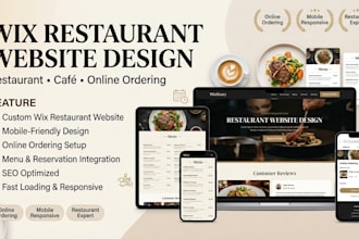 design redesign a wix restaurant website cafe website with online ordering
