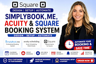 set up simplybook me acuity scheduling square booking system