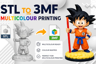 convert stl to 3mf for multicolor 3d printing and bambu lab ams