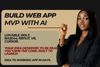 build your web app mvp with claude lovable bolt volt replit v0 base44 or cursor