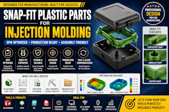 design snap fit plastic parts for injection molding