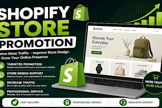 promote your shopify store and provide store design support