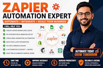 setup zapier automation, CRM workflows and lead generation systems