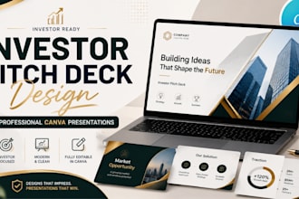 do professional canva presentation design, investors pitch deck design