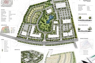create site plan, land development, landscape and master plans
