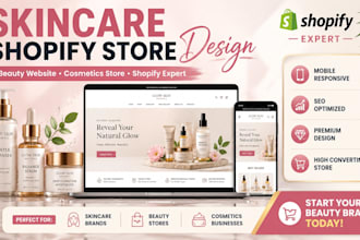 beauty website skincare website shopify store skincare shopify cosmetics store