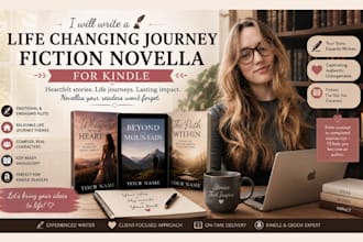 write a life changing journey fiction novella for kindle