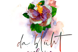 make attractive floral, garden, flower shop, female, pink logo or graphic design