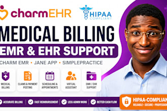 manage medical billing do charm emr ehr workflows jane app healthcare VA support