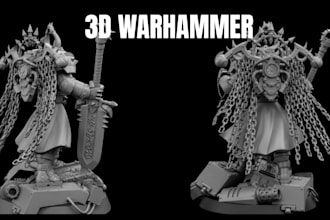 sculpt 3d warhammer for 3d printing 40k miniature figurine tabletop
