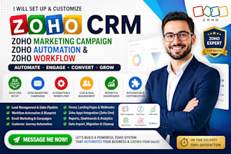 setup zoho CRM zoho marketing campaign zoho automation zoho expert zoho workflow