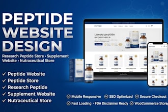 peptide website peptide research store fda compliant ecomerce suppliment website