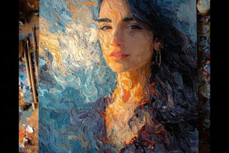 paint digital oil painting of any landscape