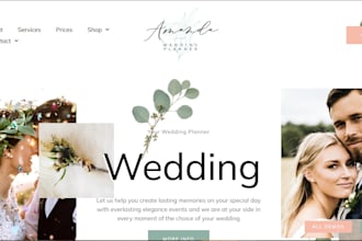 design squarespace wedding planner website