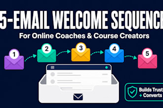 write a 5 email welcome sequence for online coaches and course creators