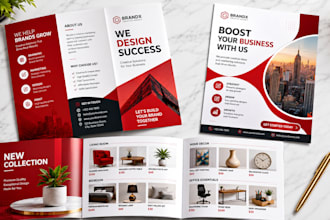 design a professional business flyer and product catalog