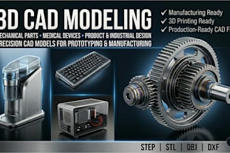 model 3d mechanical part medical device furniture product and industrial design