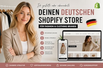 design or refresh your german shopify fashion and clothing store