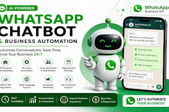 create ai whatsapp chatbot and whatsapp business automation