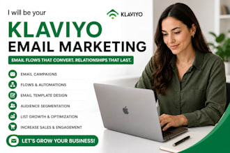 setup klaviyo email marketing, SMS flows and automation for sales