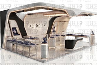 design exhibition booth, retail kiosk and pop up shop