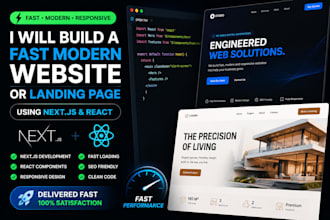 build a fast modern website or landing page using nextjs