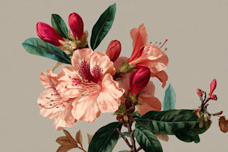 make a high quality botanical plants illustration