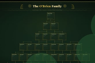 design a custom heirloom family tree chart for printing and framing