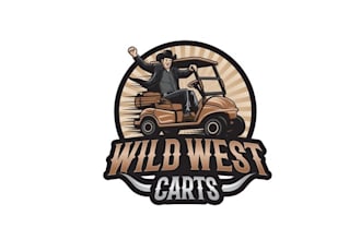 design street legal golf cart business logo
