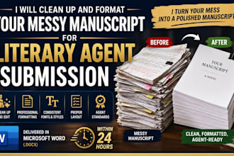 format and clean up your messy manuscript for literary agent submission