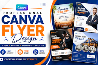 design a clean professional canva flyer design