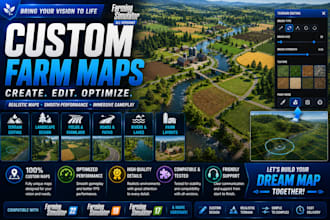 create and edit custom farming simulator maps and terrain