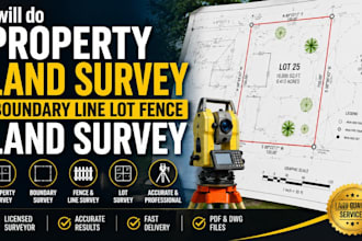 do au tx ny nj USA property land survey boundary line lot fence land survey