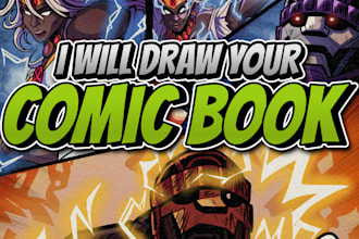 create custom comic book pages and graphic novel art
