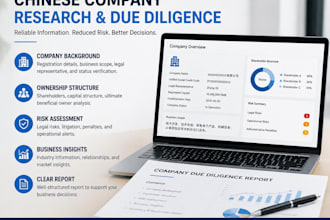 research chinese company background and business information