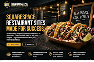 design squarespace restaurant website, squarespace food cafe website