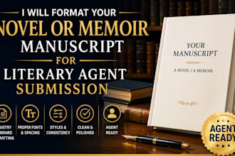 format novel and memoir manuscript for literary agent submission
