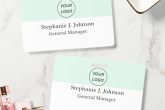 design professional custom name badges and id cards