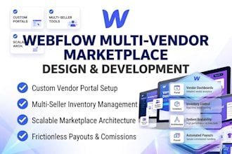 multi vendor marketplace build webflow cms multi vendor marketplace website