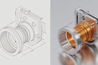do 2d technical drawing, line drawing, 2d mechanical uspto manufacturing ready