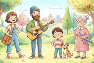 draw cartoon illustrations for you