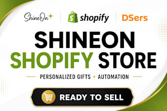 setup shineon dsers shopify automation shineon jewelry shopify website