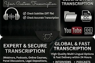 transcribe audio and video files podcasts, streams, interview