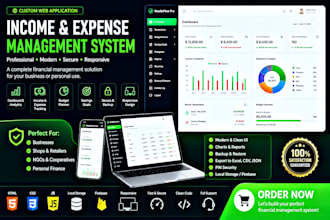 develop a custom income and expense management web application